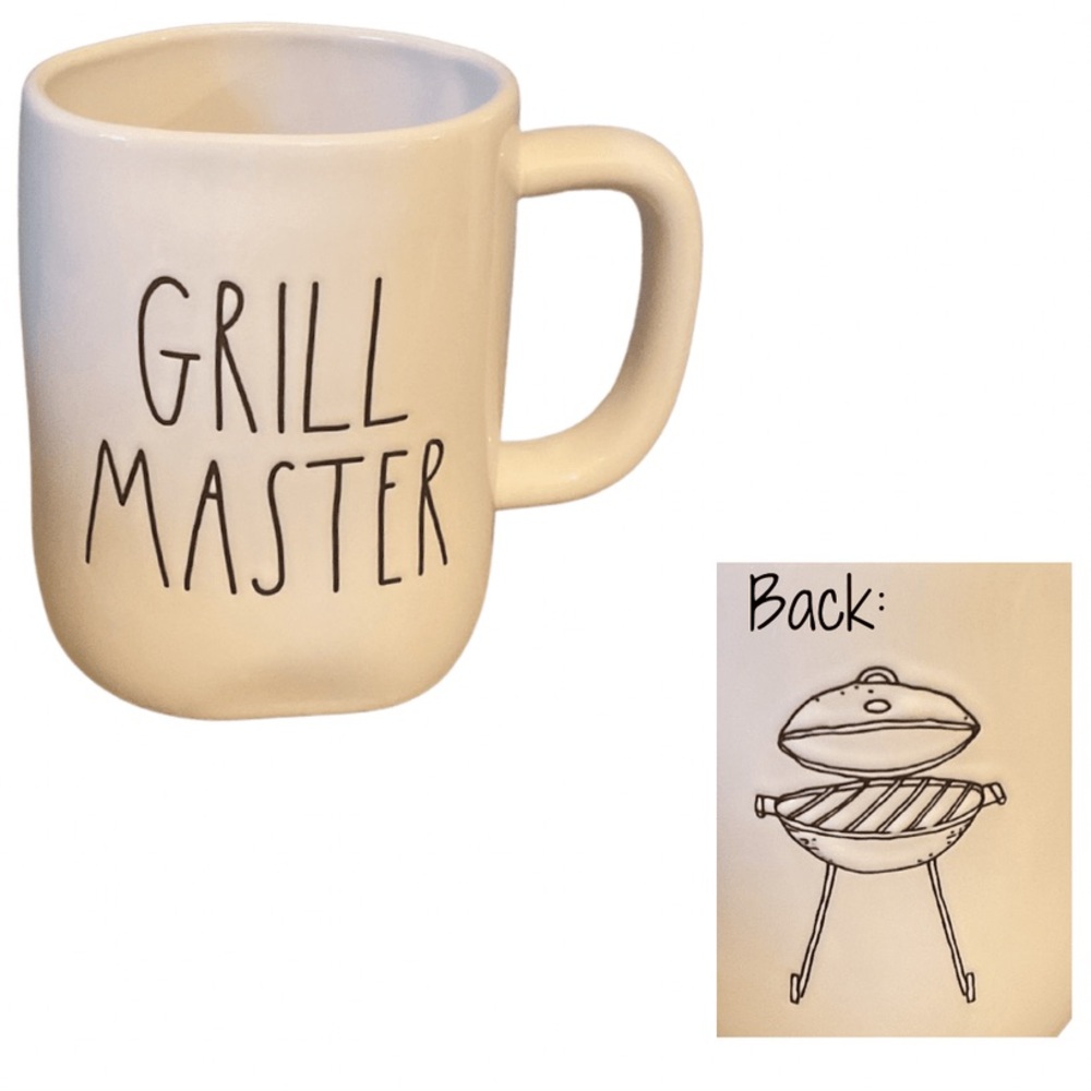 “Rae Dunn” White “Grill Master” Mug BBQ Grilling Tools Gifts For Him Dad Mug